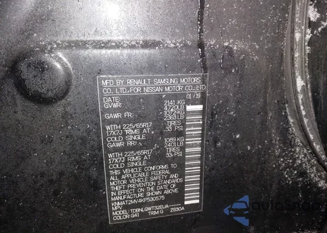 2019 Nissan Rogue Sv z USA, uszkodzony, nr VIN KNMAT2MV4KP530575